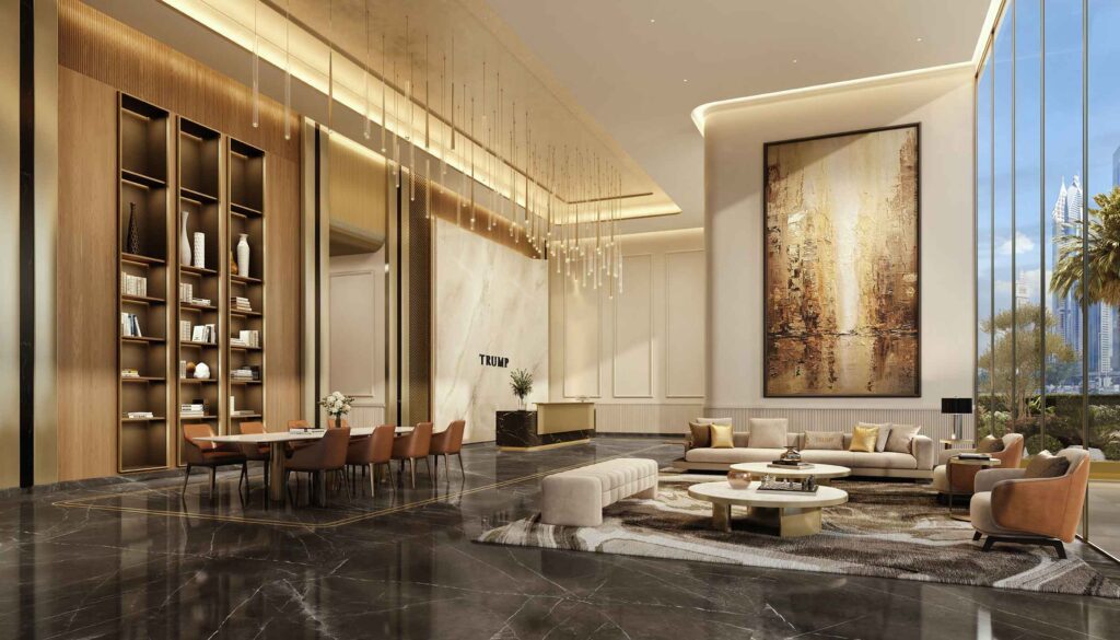 Trump International Hotel & Tower Dubai exterior view along Sheikh Zayed Road