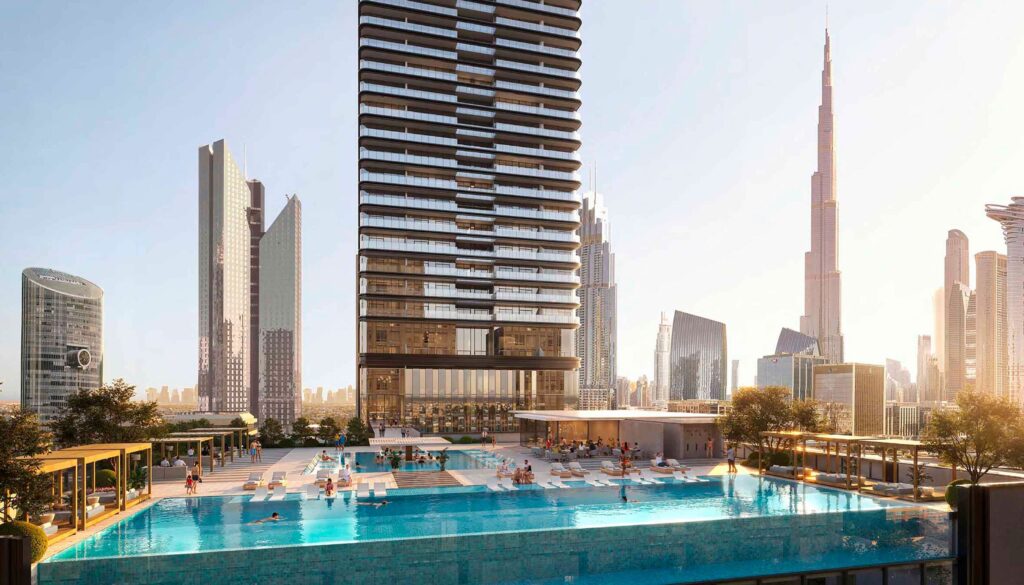 Trump International Hotel & Tower Dubai exterior view along Sheikh Zayed Road